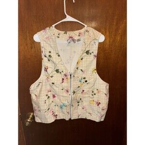 Carolina Bay Women’s Floral Zip Best Size 20W/40 Cottagecore Grandma 90s Outdoor